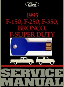 1995 Ford F150 F250 F350 Truck Bronco Service Manual Shop Repair 3 Volume on USB - Bild 1 von 4