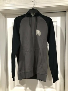 ETNIES MEN'S SWEATER HOODIE, GRAY/BLACK (SIZE: MEDIUM) NEW FREE SHIPPING - Picture 1 of 10