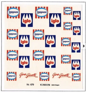 1:87 Decals "Iglo / Langnese" - Aufkleber Modellbau H0 10x10cm - Bild 1 von 4