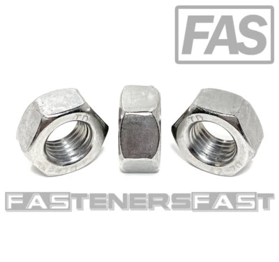FASTENERCART (10) M12-1.50 Stainless Steel DIN934 Fine Thread Metric Finished Hex Nut A2