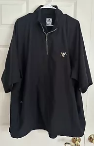 Pittsburgh Penguins Adidas XL Golf Men’s 1/4 Zip Black Zip Pockets Climashell - Picture 1 of 7