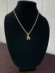 Collar LA Dodgers - Cuerda de 3 mm - Cadena de oro de 22" - MLB - Béisbol - Mookiee Betts - Imagen 1 de 2
