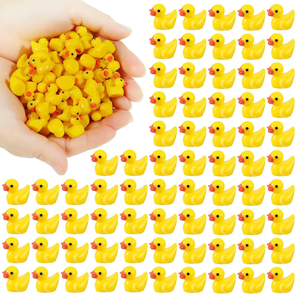 200 Piezas Mini Patos de Resina Amarillo Pequeños Patitos para Proyecto Escolar Accesorio... Foto 1 de 1