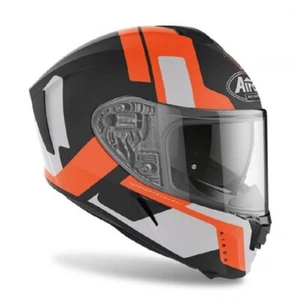 Full Face Motorcycle Helmet Airoh Spark Shogun Matte Black Orange - Picture 1 of 3