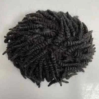Toupee delantero de encaje Afro Braids Q6 para hombre Foto 1 de 4