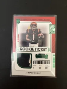 2021 Panini Contenders Rookie Ticket Swatches Variation #5 Ja'Marr Chase Bengals - Picture 1 of 2