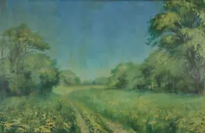 RUDI GRUNER Sommerliche Landschaft 1942 Gemälde Expressiver Realismus painting - Bild 1 von 11