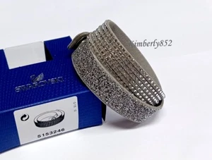 Swarovski Slake Grey Duo Bracelet Wrap Soft Adjustable Crystal NEW 5153246 - Picture 1 of 11