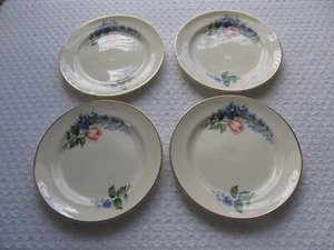 Camwood Ivory Cambridge Bread/Dessert Plates 22 Carat Gold Trim Pink Roses (4) - Picture 1 of 6