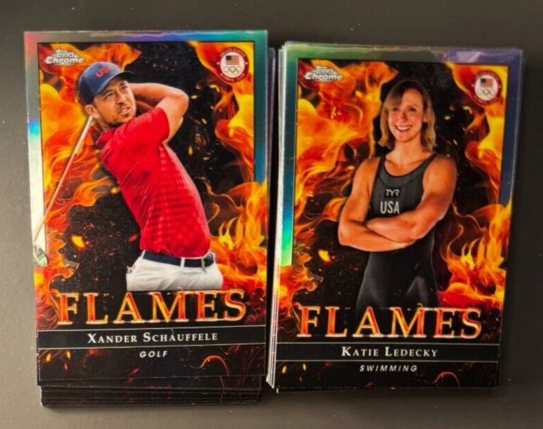 Insertos cromados de llamas olímpicas y paralímpicas de Estados Unidos Topps 2024 #F1-10 TÚ ELIGES Foto 1 de 1