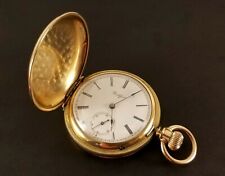 Antique Rockford Pocket Watch 7 Jewels 8 Size Gold Fill Hunter Case Ca.1885