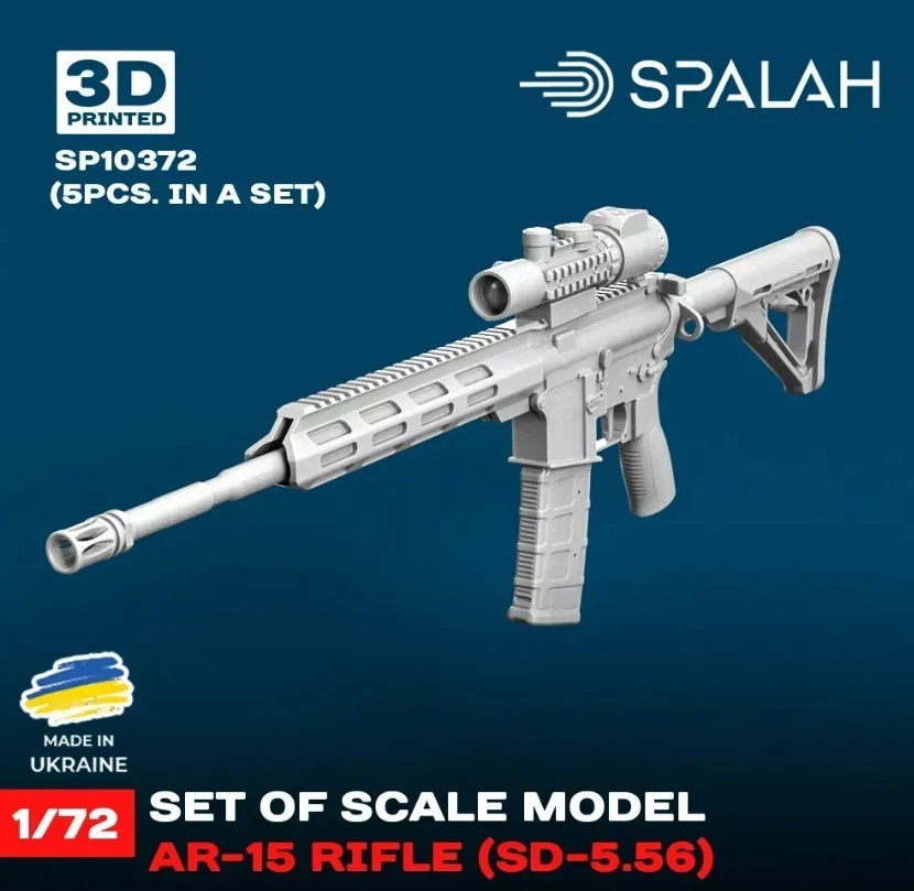 Spalah 10372 1:72 Set of scale models "AR-15 rifle (SD-5.56)", (5 pcs.) - Image 1 of 1