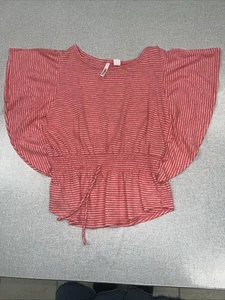 Bongo Size Medium Pink Striped Girls Blouse - Picture 1 of 4