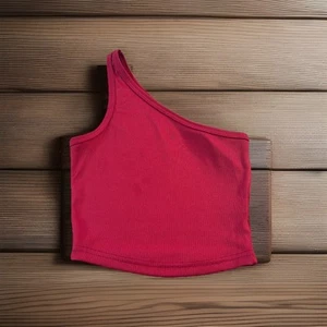 SHEIN Asymmetrical Red Crop Tank Top XS - Picture 1 of 9