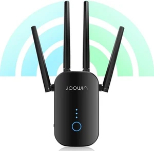 JOOWIN WiFi Extender 1200M-7 WLAN Repeater Dual-Band 2,4 GHz/ 5 GHz schwarz - Zdjęcie 1 z 1