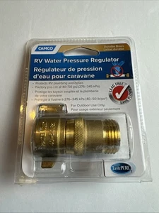 Camco Water Pressure Regulator 40051 RV Gold Brass RV & Marine Plumbing Use - Picture 1 of 9