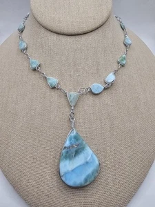 Collar colgante de 20 piedras Larimar - Imagen 1 de 4