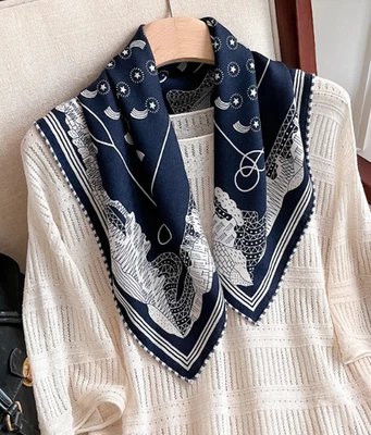 Pañuelo pañuelo 70 % cachemir 30 % seda 26"" estampado de lunares pañuelo chal envoltura  Foto 1 de 4