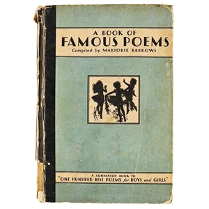 Famous Poems Complied by Marjorie Barrows 1931 Antique Book of Children's Poetry - Picture 1 of 8