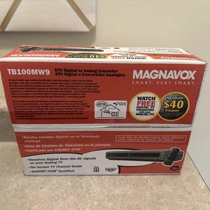 Magnavox DTV Digital To Analog Converter, Model TB100MW9, New, Sealed Box - Picture 1 of 7