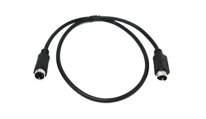 SYSTEM-S-VIDEO Cable 50 CM din 4 Pin Plug To Plug IN Black - Picture 1 of 4