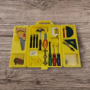 Popular Mecánica para Niños Juego de Herramientas Real Carpintería Bicicleta Reparación Estuche Portátil - Imagen 1 de 12