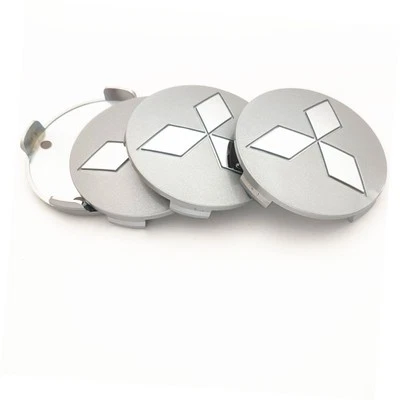 SET 80mm Chrome Silver Car Wheel Rim Center Hubcap Hub Caps for PAJERO - Image 1 of 4