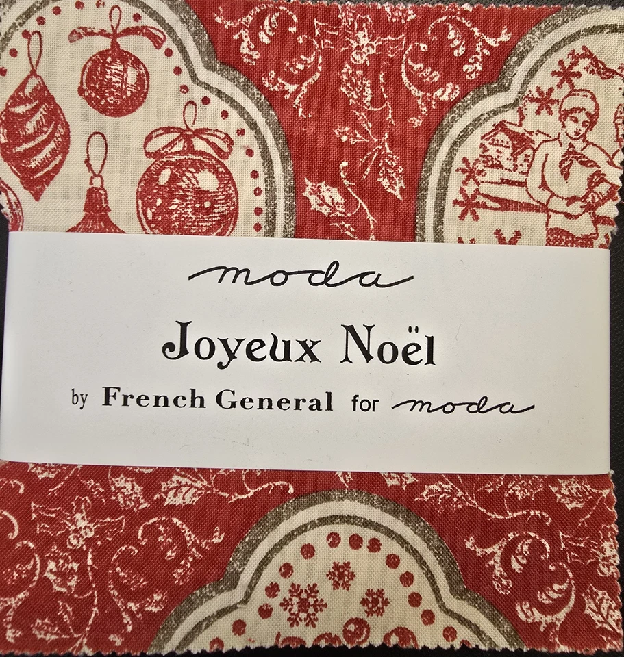 Moda Joyeux Noel Charm Pack 42 X 5 Inch SQUARES QUILTING - Image 1 of 1