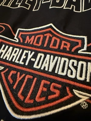 Harley Davidson Embroidered Black Button Down Shirt Black Size XL - Image 1 of 4