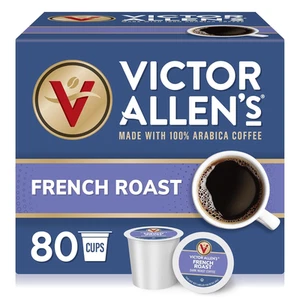 Victor Allen'S café tostado francés, tostado oscuro, 80 unidades, cafetera de una sola porción - Imagen 1 de 12