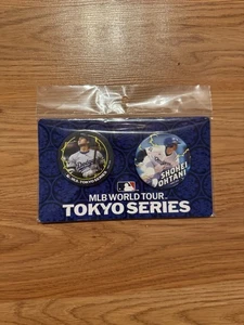 Shohei Ohtani LA Dodgers Badge Button Pins Pinback Set of 2 (2024 Tokyo Series) - Picture 1 of 2