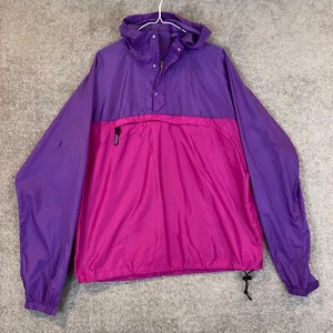 Patagonia Windbreaker Jacket Mens Large Pink Purple Snap Anorak Hiking Light L/S - Picture 1 of 14