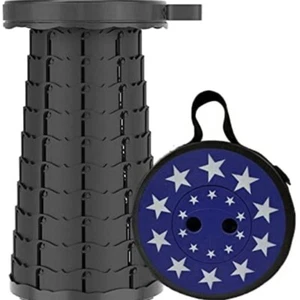 Eiro TeleScopic Camping Stool Portable Lightweight Sturdy Collapsible Retracts - Picture 1 of 12