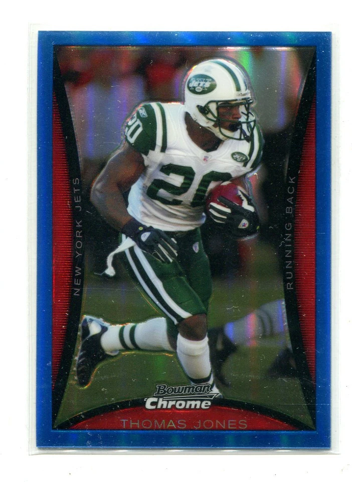 2008 Bowman Chrome Refractor Blue #149 Thomas Jones/150 New York Jets - Image 1 of 1