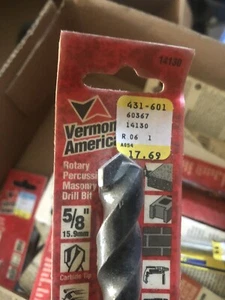 Vermont American 14130 5/8" X 13" Masonry Rotary Drill Bit USA for 3/8" drill - Picture 1 of 1