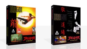 - Caja de estuche de juego Dragon: The Bruce Lee Story Jaguar + solo obra de arte de portada - Imagen 1 de 10