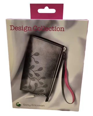 Nuevo Bolso Colección Diseño Sony Ericsson IDC-24 Negro-Rosa Estuche Cuero Foto 1 de 4