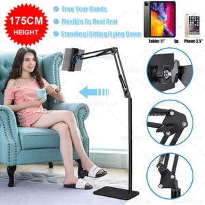 Tablet Floor Stand Adjustable Arm Hands Free Phone Holder For3.5-11"Galaxy Tab - Picture 1 of 12