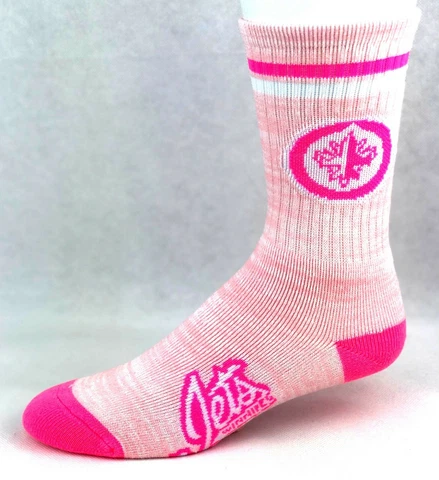 Women's Winnipeg Jets Pretty In Pink Crew Socks Cover