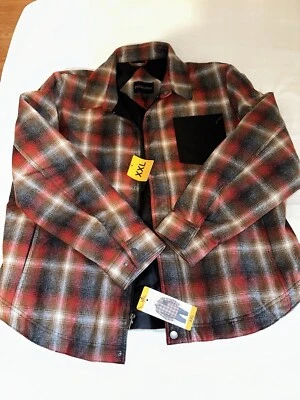 Pendleton Wool Blend Shirt Jacket Lined Red/ Gray Plaid . Men’s XXL New - Image 1 of 4