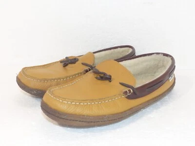 Mujer L.L. Zapatos Mocasín Forrados de Vellón de Cuero Bean Marrón Talla 9 Medianos Foto 1 de 4