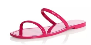 Aqua Womens Pink Metallic Slip On Jelly Sandals Shoes 5B - Picture 1 of 1