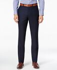 $198 Kenneth Cole 29w X 32l Men'S Blue Slim Fit Flat Front Suit Dress Pants