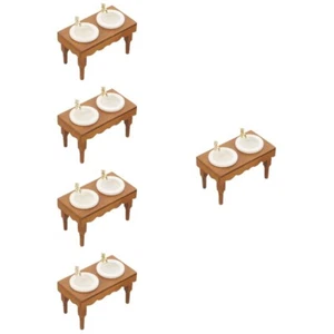 5 Pack Mini-Badezimmermöbel Miniatur-Waschbecken Kleines Dekoration Spülbecken - Bild 1 von 12