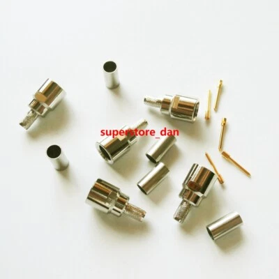 FME male Plug crimp RG58 RG142 LMR195 RG400 cable Straight Lot RF connector - Image 1 of 4