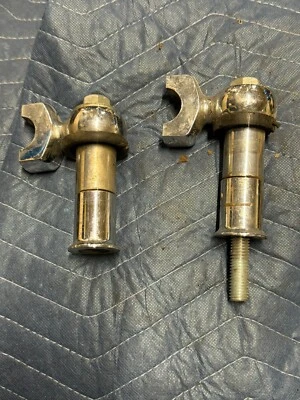 JAMMER OFFSET DOG BONE RISERS FLANDERS  CHROME HARLEY CHOPPER Panhead Shovelhead - Image 1 of 4