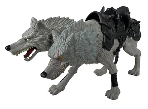 Chap Mei True Legends 2 Two Headed Orthrus Grey Wolf mit Sattel MOTU (L) - Bild 1 von 6