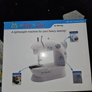MICHLEY LSS-202 Lil' Sew & Sew Mini 2-Speed Sewing Machine, White - Picture 1 of 3