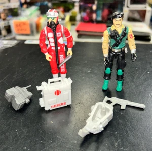 Vintage GI Joe 2 Figure LOT 1991 Mail Away Lifeline & 1986 Dial Tone Complete ++ - Picture 1 of 9