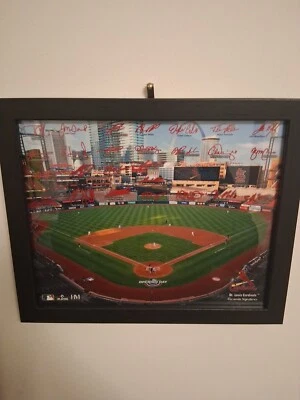 2020 St. Louis Cardinals Players Signed Highland Mint MLB Collector Frame  - Image 1 of 4